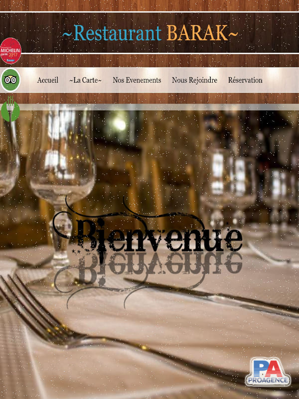Création SiteWeb restaurant BARAK Paris